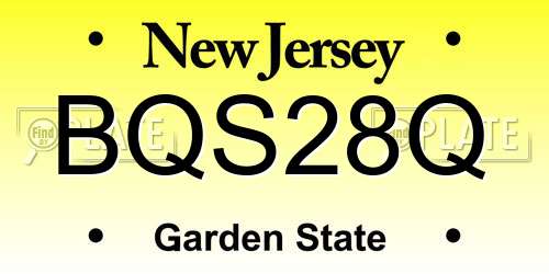 BQS28Q New Jersey License Plate