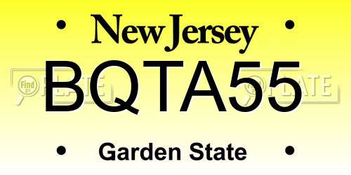BQTA55 New Jersey License Plate