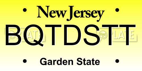 BQTDSTT New Jersey License Plate