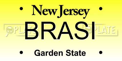 BRASI New Jersey License Plate