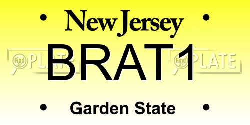 BRAT1 New Jersey License Plate
