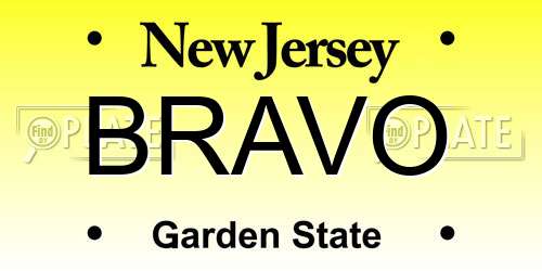 BRAVO New Jersey License Plate