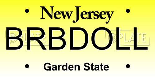 BRBDOLL New Jersey License Plate