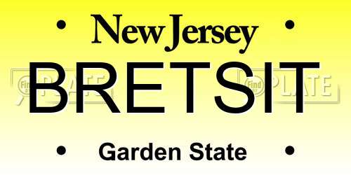 BRETSIT New Jersey License Plate
