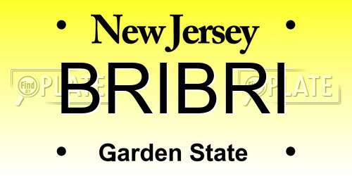 BRIBRI New Jersey License Plate