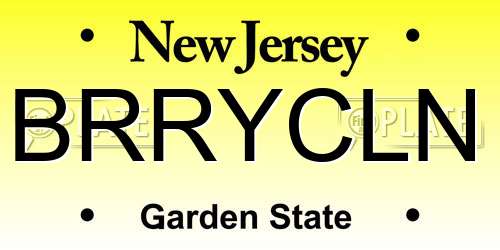 BRRYCLN New Jersey License Plate