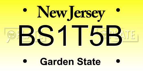 BS1T5B New Jersey License Plate