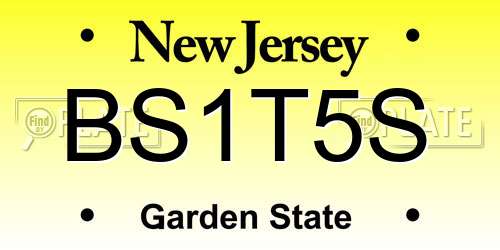 BS1T5S New Jersey License Plate