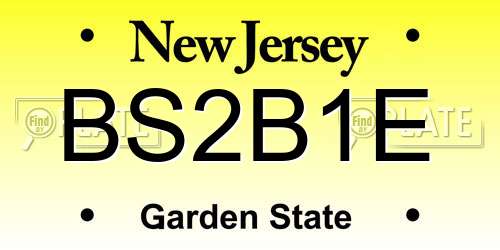 BS2B1E New Jersey License Plate