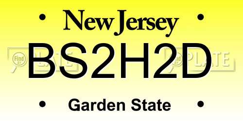 BS2H2D New Jersey License Plate