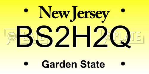 BS2H2Q New Jersey License Plate