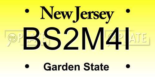 BS2M4I New Jersey License Plate