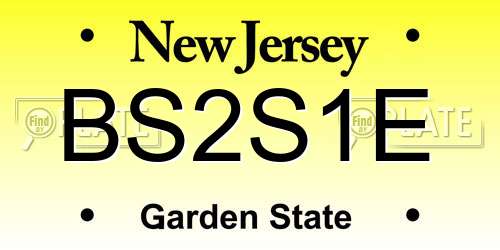 BS2S1E New Jersey License Plate