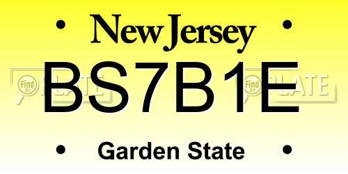 BS7B1E New Jersey License Plate