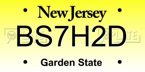 BS7H2D New Jersey License Plate