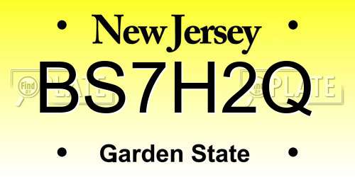 BS7H2Q New Jersey License Plate