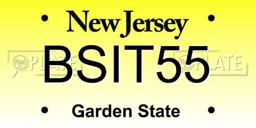 BSIT55 New Jersey License Plate
