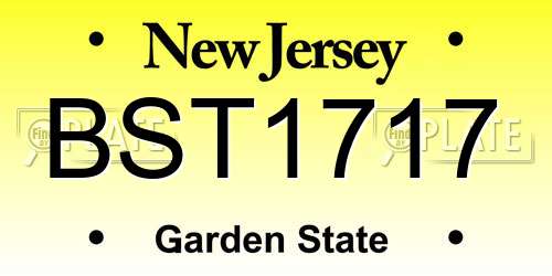 BST1717 New Jersey License Plate