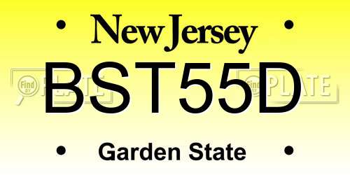 BST55D New Jersey License Plate
