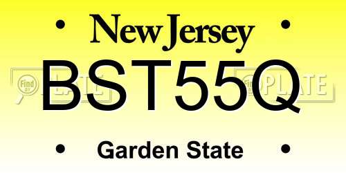 BST55Q New Jersey License Plate