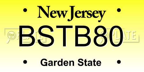 BSTB80 New Jersey License Plate