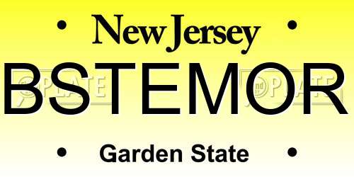 BSTEMOR New Jersey License Plate