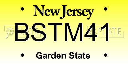 BSTM41 New Jersey License Plate