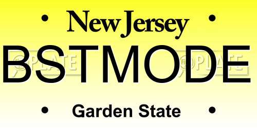 BSTMODE New Jersey License Plate