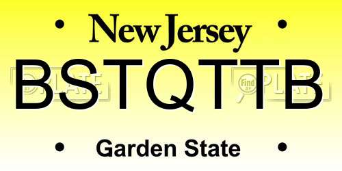 BSTQTTB New Jersey License Plate