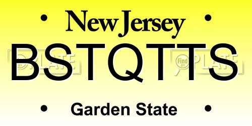 BSTQTTS New Jersey License Plate