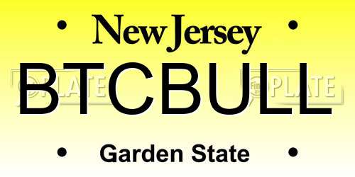 BTCBULL New Jersey License Plate