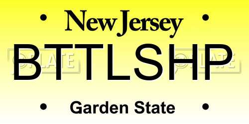 BTTLSHP New Jersey License Plate