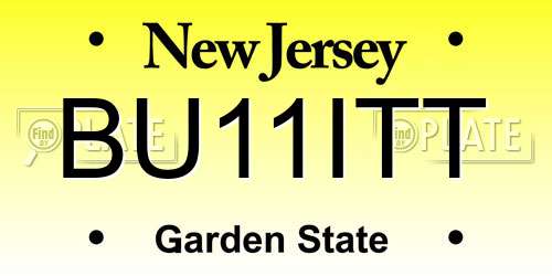 BU11ITT New Jersey License Plate