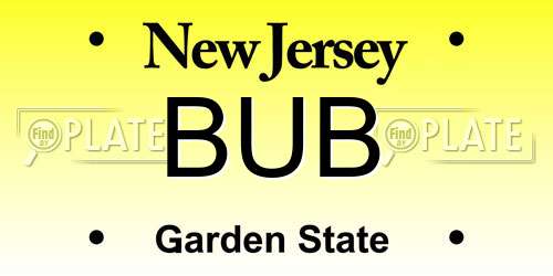 BUB New Jersey License Plate