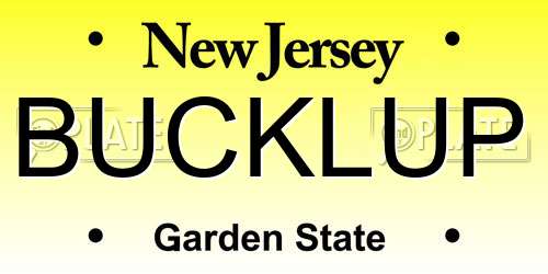 BUCKLUP New Jersey License Plate