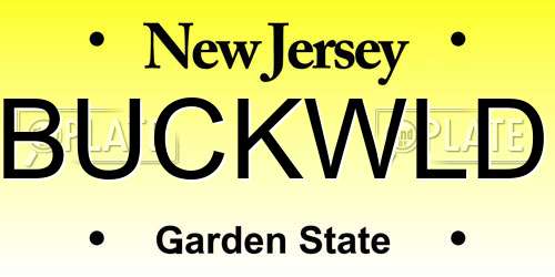 BUCKWLD New Jersey License Plate