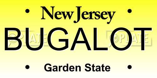 BUGALOT New Jersey License Plate