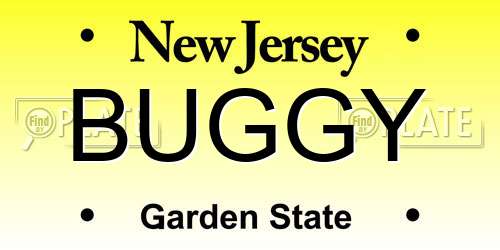BUGGY New Jersey License Plate