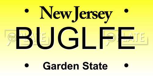 BUGLFE New Jersey License Plate