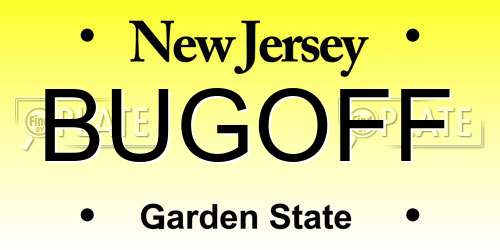BUGOFF New Jersey License Plate