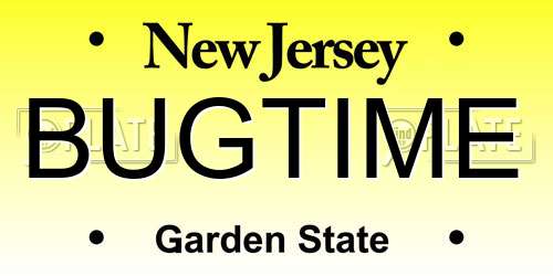 BUGTIME New Jersey License Plate