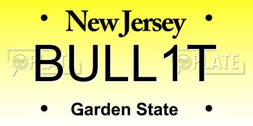 BULL1T New Jersey License Plate
