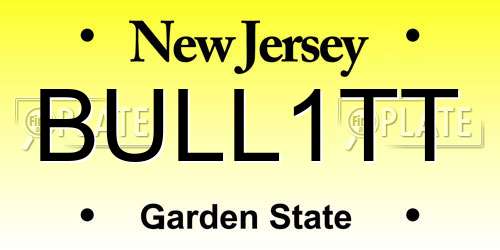 BULL1TT New Jersey License Plate