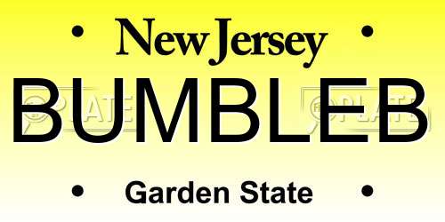 BUMBLEB New Jersey License Plate