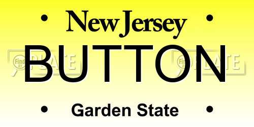 BUTTON New Jersey License Plate