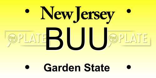 BUU New Jersey License Plate