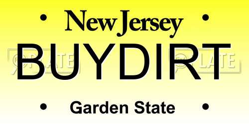 BUYDIRT New Jersey License Plate