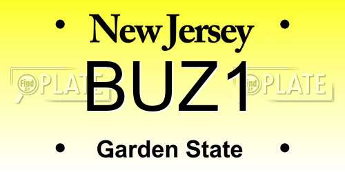 BUZ1 New Jersey License Plate