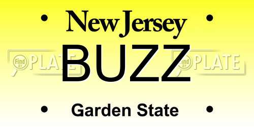 BUZZ New Jersey License Plate