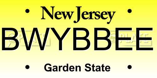 BWYBBEE New Jersey License Plate